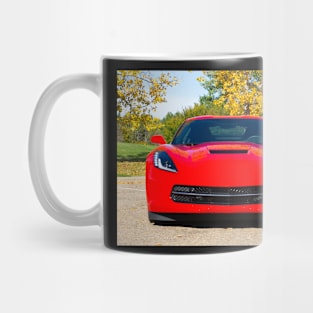 Red Sports Car Front View Mug
